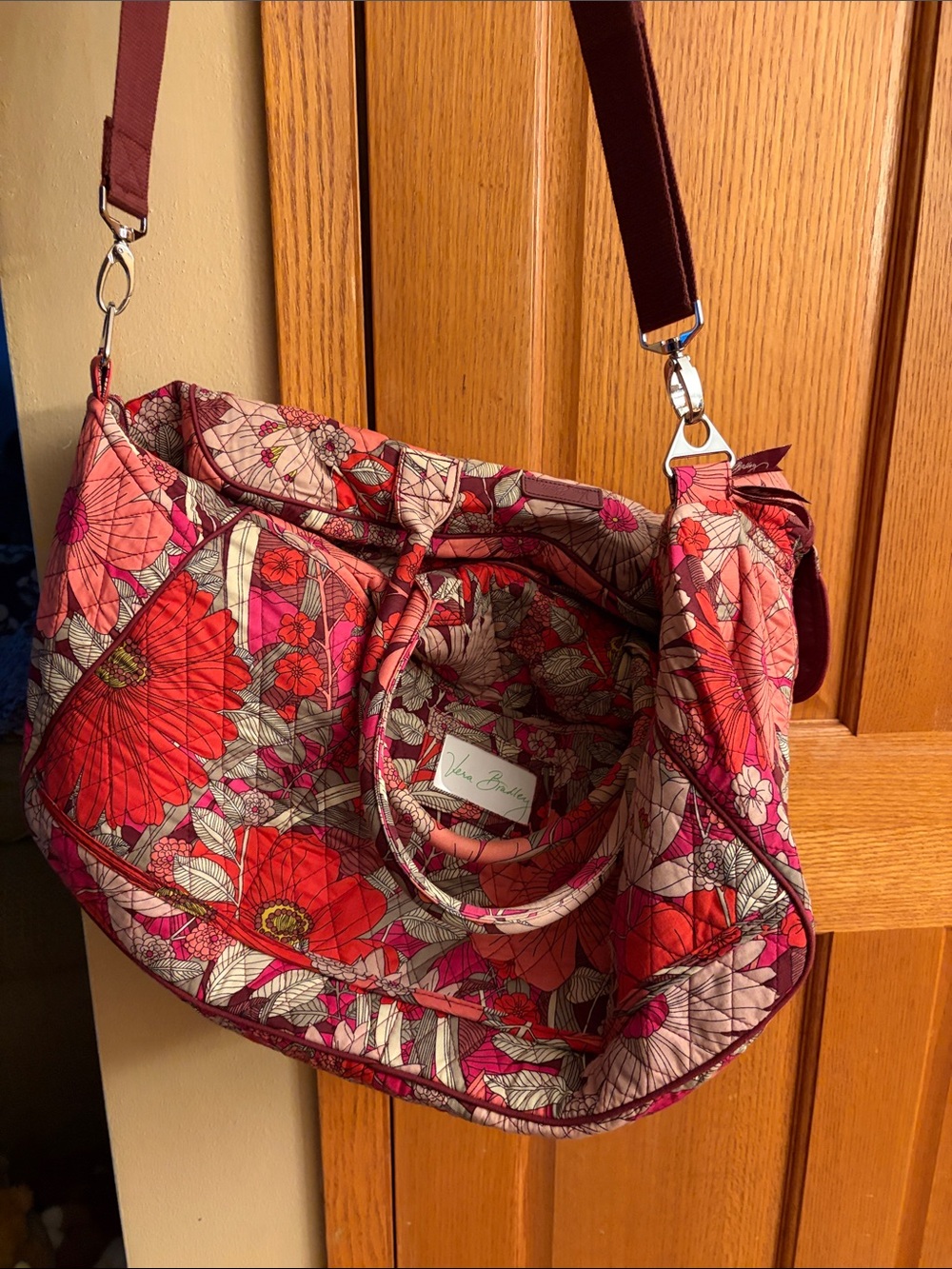 Vera Bradley Floral Quilted Shoulder Bag/Tote with handles and adjustable straps